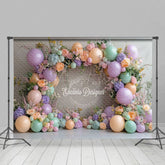Aperturee - Aperturee Elegant Floral Balloon Arch Wedding Photo Backdrop